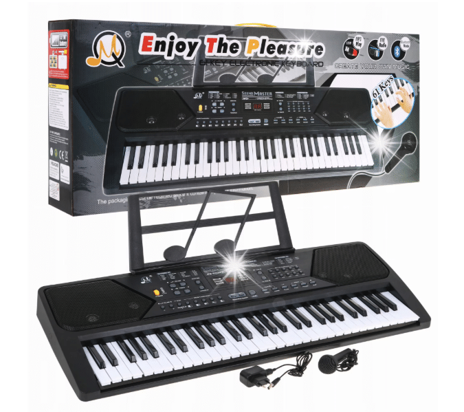 Orga Electronica Cu 61 De Clape , 10 De Ritmuri , 10 De Tonuri , 10 Melodii Demo , Argintiu - imagine 2