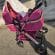 Carucior litle bird , cu suspensii , Red wine (rosu) 2in1 transformabil landou-sport