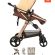 Carucior litle bird , cu suspensii , Maro (Beige) 2in 1 transformabil landou-sport