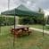 Cort Pavilion 3x3m verde Pliabil Cadru Metal pentru Curte, Gradina, Evenimente