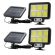Proiector solar 120 LED COB senzor de lumina si miscare, negru ip 65