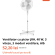Ventilator cu picior JRH, 40 W, 3 viteze, 3 moduri ventilare, Alb