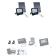 2x Proiector LED 15W-25W cu panou solar si telecomanda