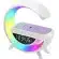 Boxa Multifunctionala G 3 in 1 JRH, Lampa LED RGB Smart,cu ceas, Boxa Bluetooth, Incarcator Telefon Wireless, Lumina RGB, Alb