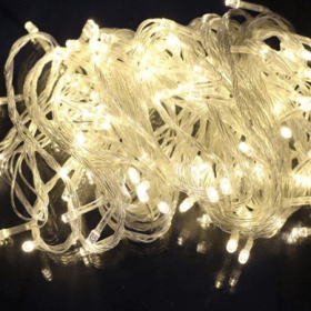 Instalatie, Liniara, 10 m, colorata, 100 LED -uri, jocuri de lumini, Fir Transparent