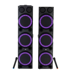 Set boxe active 3321 Jrh 2 microphone wireless cel mai puternic boxe din romania