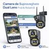 Cameră de supraveghere WiFi Dual Lens – Fixă + Rotativă, V380 Pro 5mp