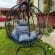 Fotoliu de gradina suspendat Havana, perne moi, structura metalica, tesatura solida, sustine pana la 150 kg, gri