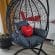 Fotoliu de gradina suspendat Havana, perne moi, structura metalica, tesatura solida, sustine pana la 150 kg, gri