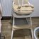Scaun de masa bebe 4 in 1 little bird, Varsta 6-72 luni, Scaun inalt pliabil, cu 4 roti, Balansoar, 2 x Tava detasabila, Centura de siguranta in cinci puncte, Crem