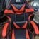 Scaun Gaming Profesional JRH, King Size, Cadru Otel, Piele Sintetica, 130 kg, perna lombara - rosu