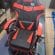 Scaun Gaming Profesional JRH, King Size, Cadru Otel, Piele Sintetica, 130 kg, perna lombara - rosu