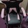 Scaun Gaming Profesional JRH, King Size, Cadru Otel, Piele Sintetica, 130 kg, perna lombara - roz