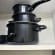 Set vase de gatit, 7 piese, otel carbon, negru