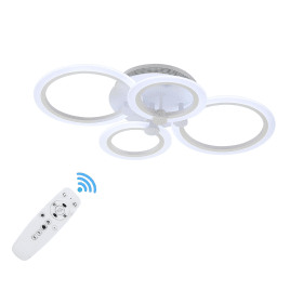 Lustra LED circular design alb cu telecomanda, dimabila, 80W
