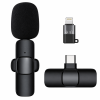 Microfon Lavaliera profesionala Wireless Type C/Iphone, portabil pentru smartphone, laptop, tableta, Negru