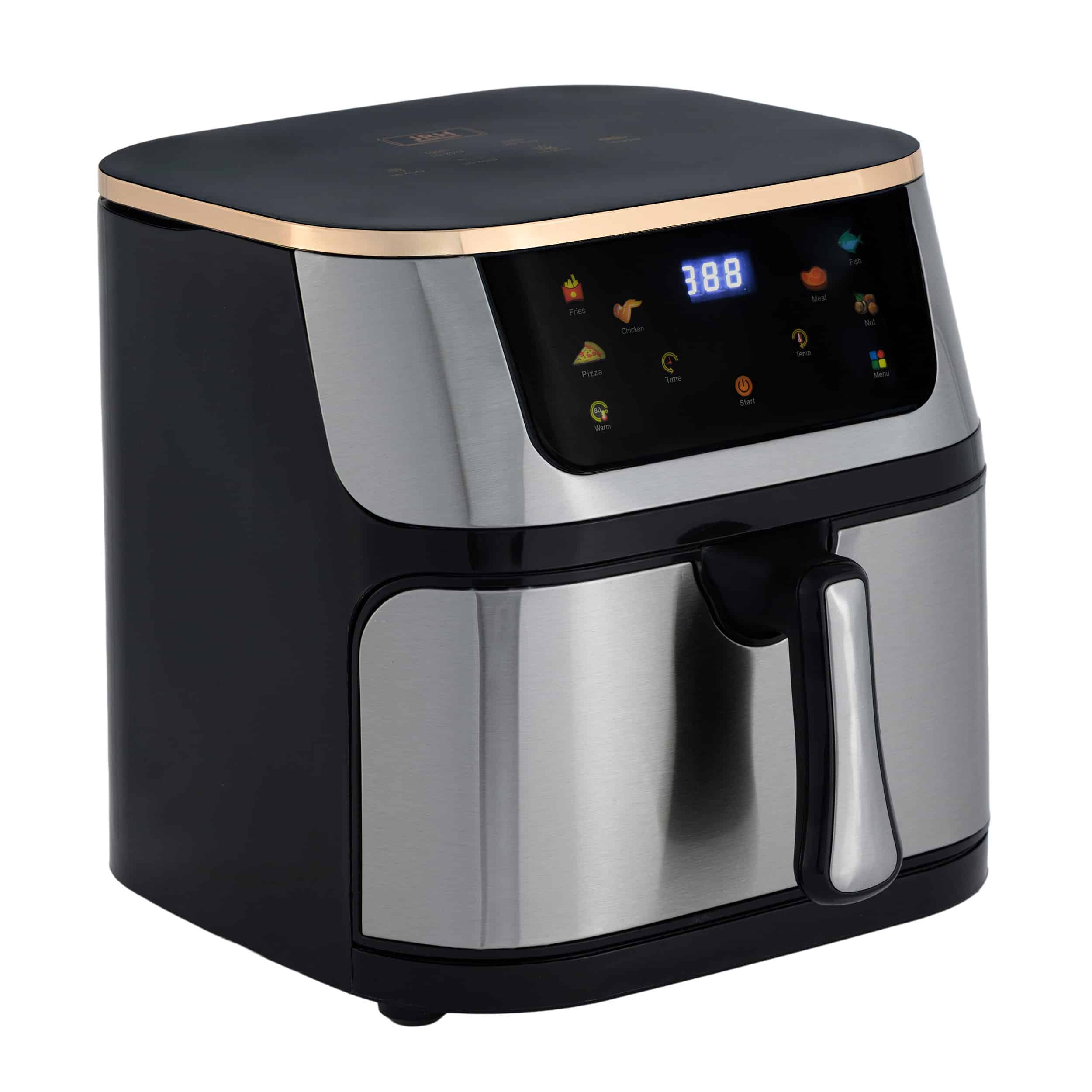 Friteuza cu Aer Cald, 10L, 2000W, Panou Touch, Timer 60 min, Temperatura Reglabilă 100-200°C, Incalzire Dubla, Accesorii Incluse - imagine 3