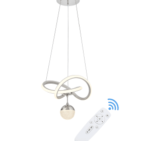 Lustră LED Spiralată , Dimabilă, Alb/Negru, Design Modern