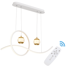Lustră LED Modernă cu Design Abstract și Sticlă Cristal