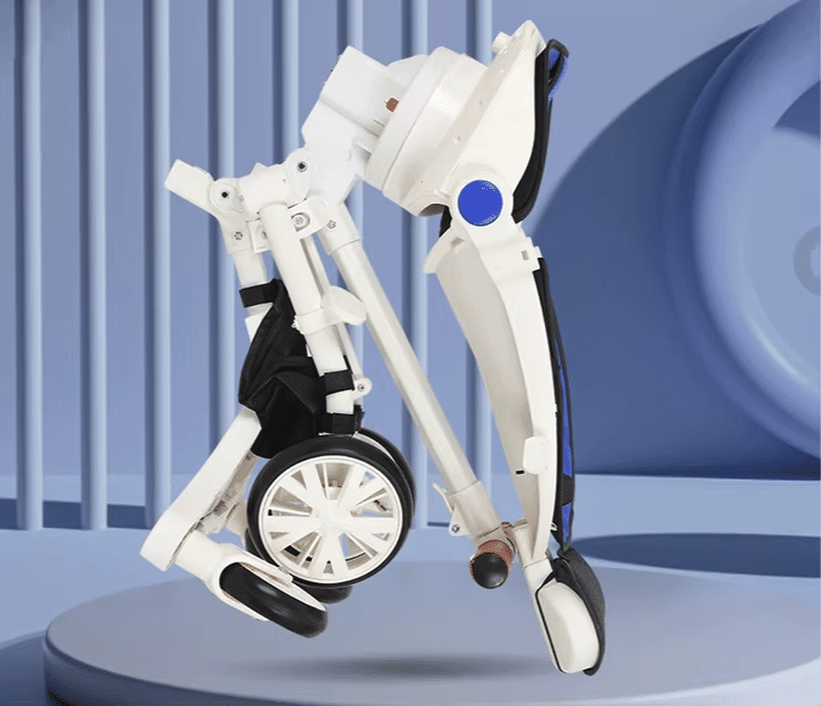 Carucior Copii 3 în 1 JRH – Pliabil, Ușor și Reversibil | Baby Stroller cu Ham 5 Puncte și Copertină Reglabilă - imagine 9