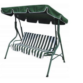 Balansoar gradina jrh , acoperiș reglabil, 175x110x150cm, verde – ideal pentru relaxare în aer liber