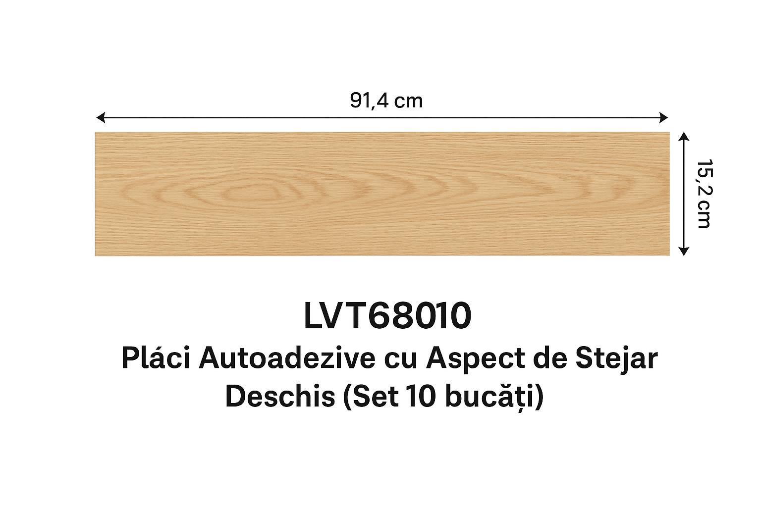 set 36 bucati Plăci Autoadezive pentru pardoseala cu aspect naturală de stejar deschis - imagine 2