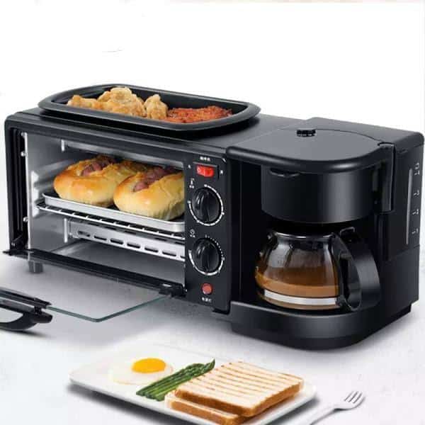 Aparat multifunctional 3 in 1 mic dejun, capac inclus, cuptor, gratar, filtru cafea - imagine 5
