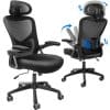 Scaun Ergonomic de Birou JRH cu Suport Lombar Reglabil, Tetieră și Brațe Rabatabile
