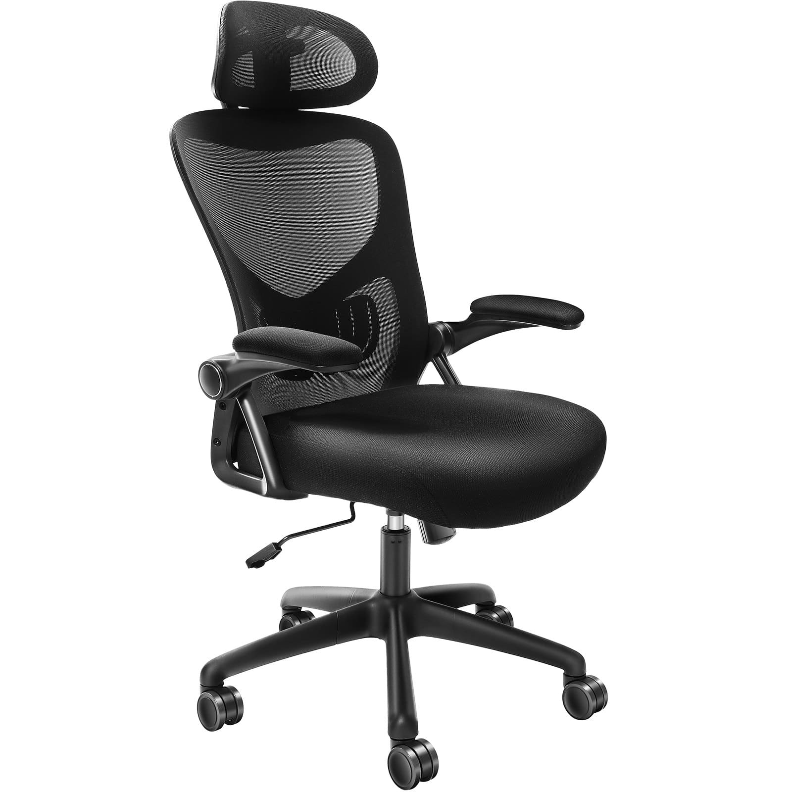 Scaun Ergonomic de Birou JRH cu Suport Lombar Reglabil, Tetieră și Brațe Rabatabile - imagine 9