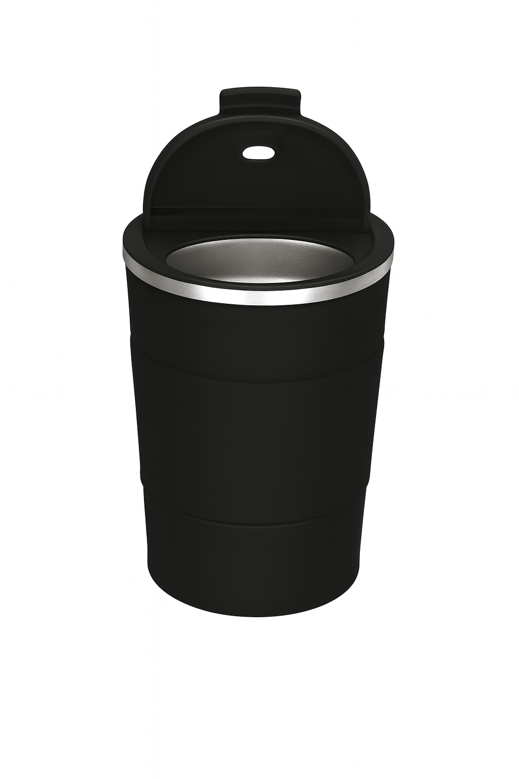 Cana de cafea, termos, interior din inox, capacitate 510ml, negru - imagine 4