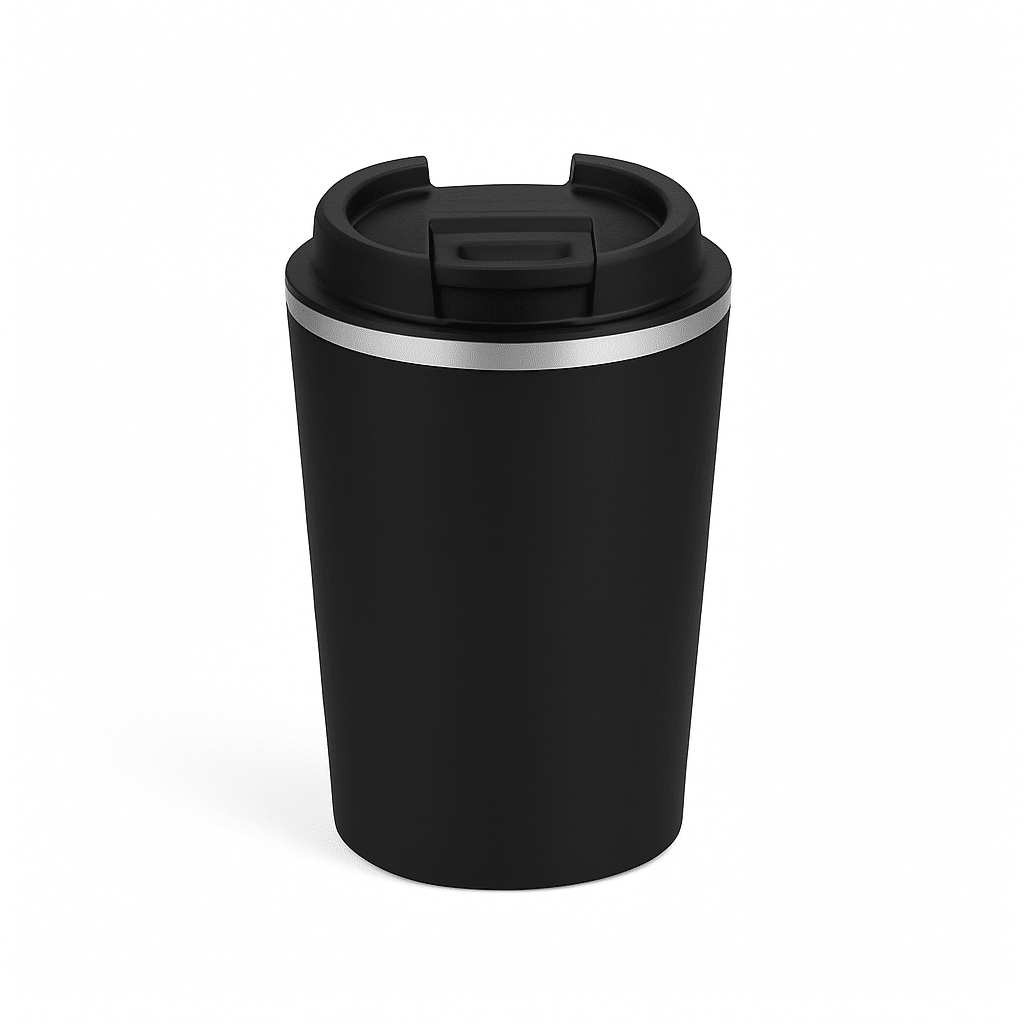 Cana de cafea, termos, interior din inox, capacitate 510ml, negru