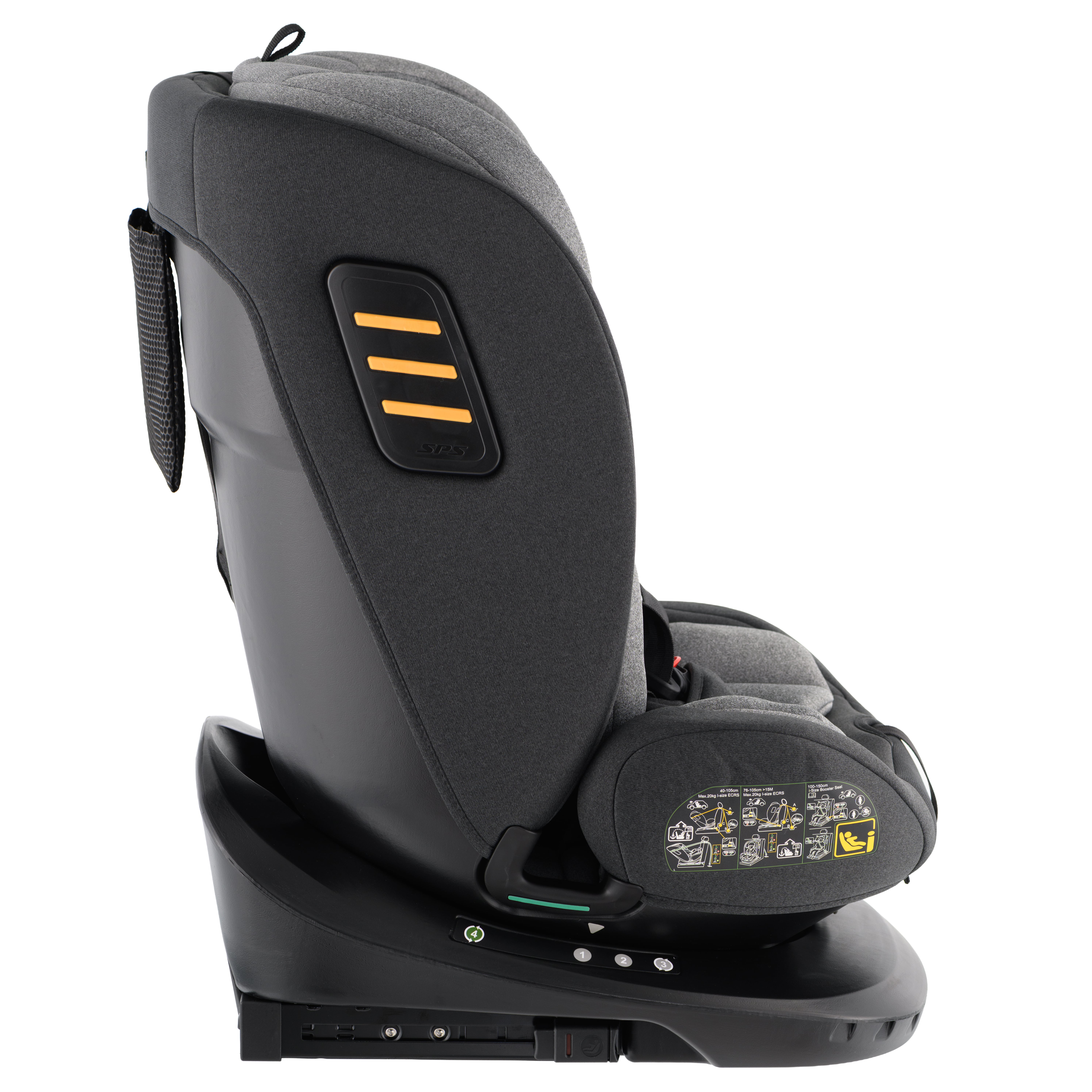 Scaune auto little bird 0-20kg rotativ 360 cu isofix gri cu pozitie de somn - imagine 4