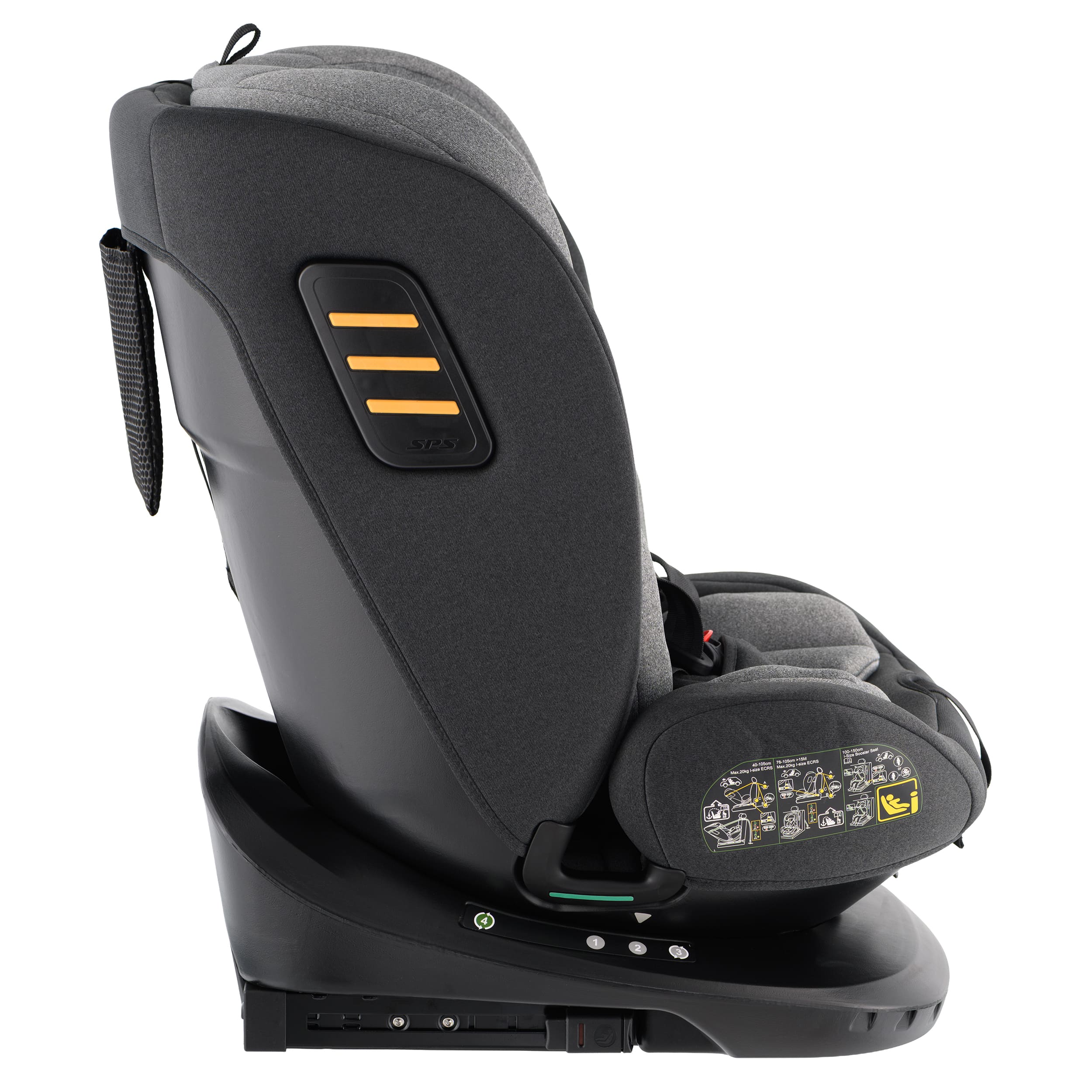 Scaune auto little bird 0-20kg rotativ 360 cu isofix gri cu pozitie de somn - imagine 5
