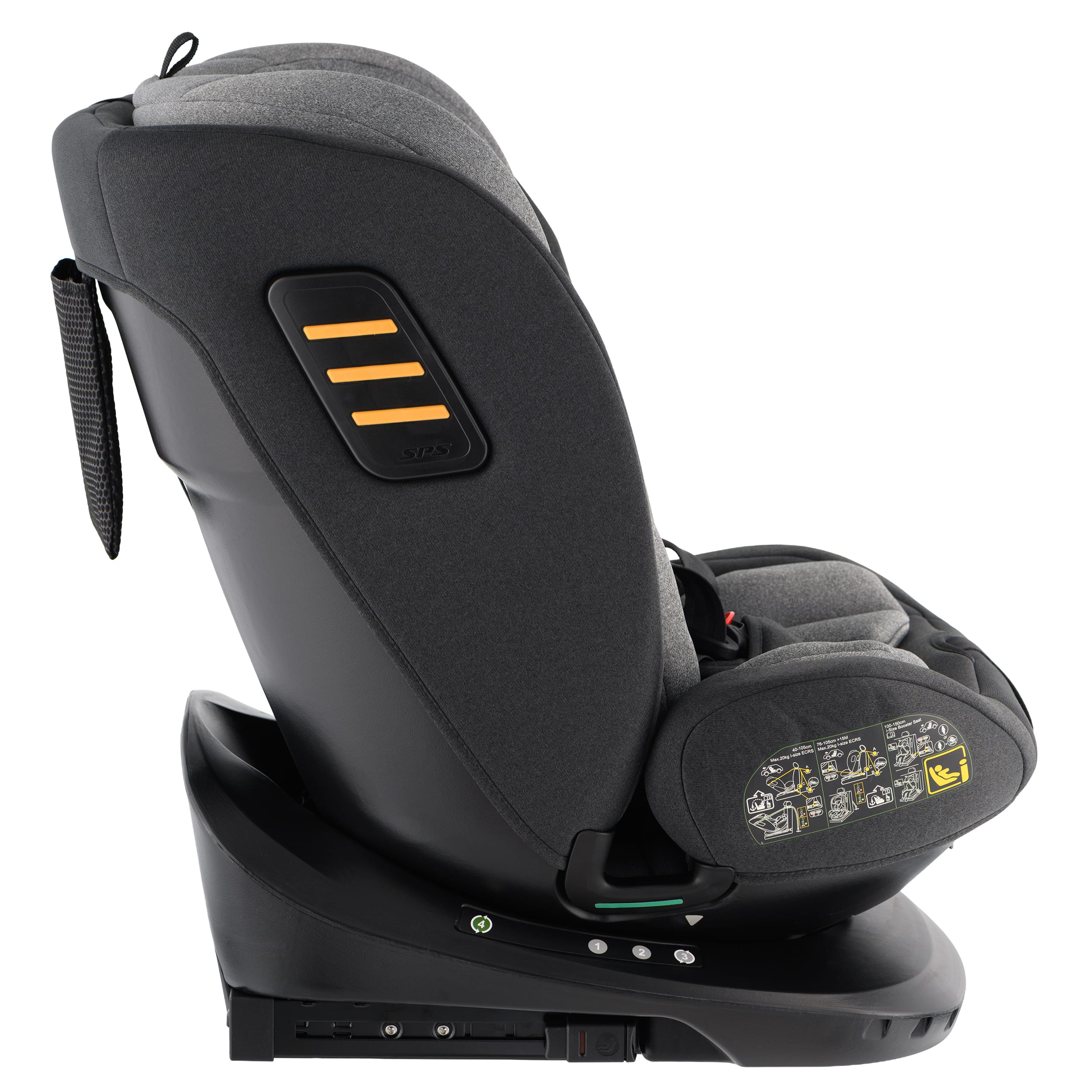 Scaune auto little bird 0-20kg rotativ 360 cu isofix gri cu pozitie de somn - imagine 6