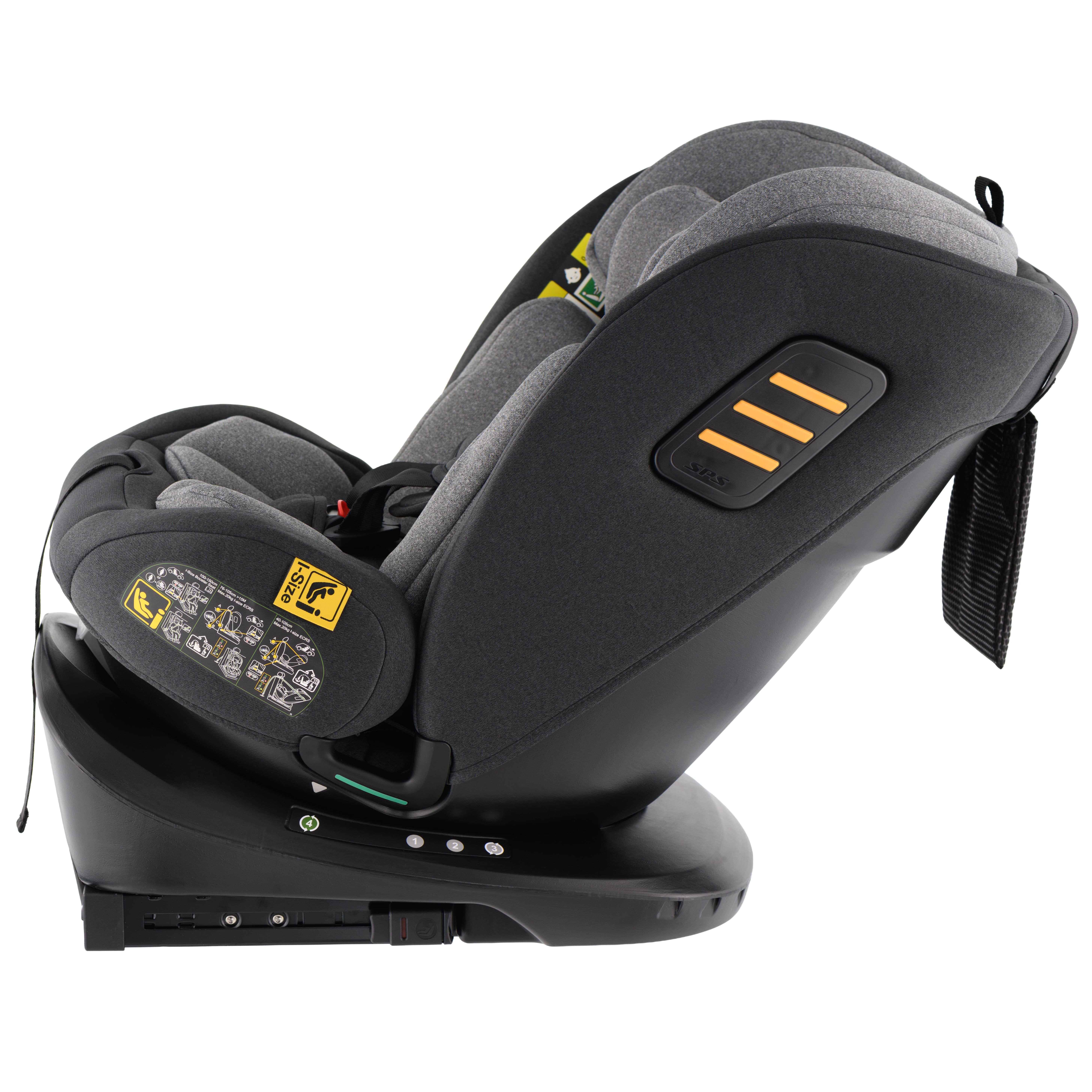 Scaune auto little bird 0-20kg rotativ 360 cu isofix gri cu pozitie de somn - imagine 7