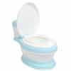 Olita educationala pentru copii Potty Blue, design realist ergonomic, colac moale PVC, vas colector detasabil, dimensiune 44 x 30 x 36 cm