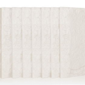 Set 7 panouri decorative Tip Piatra, 3D Textura Realista Model Color Chinese white 1200x600x70mm