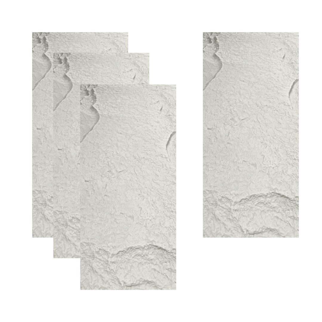 Set 9 panouri decorative Tip Piatra, 3D Textura Realista Model Color gri deschis 1200x600x50mm