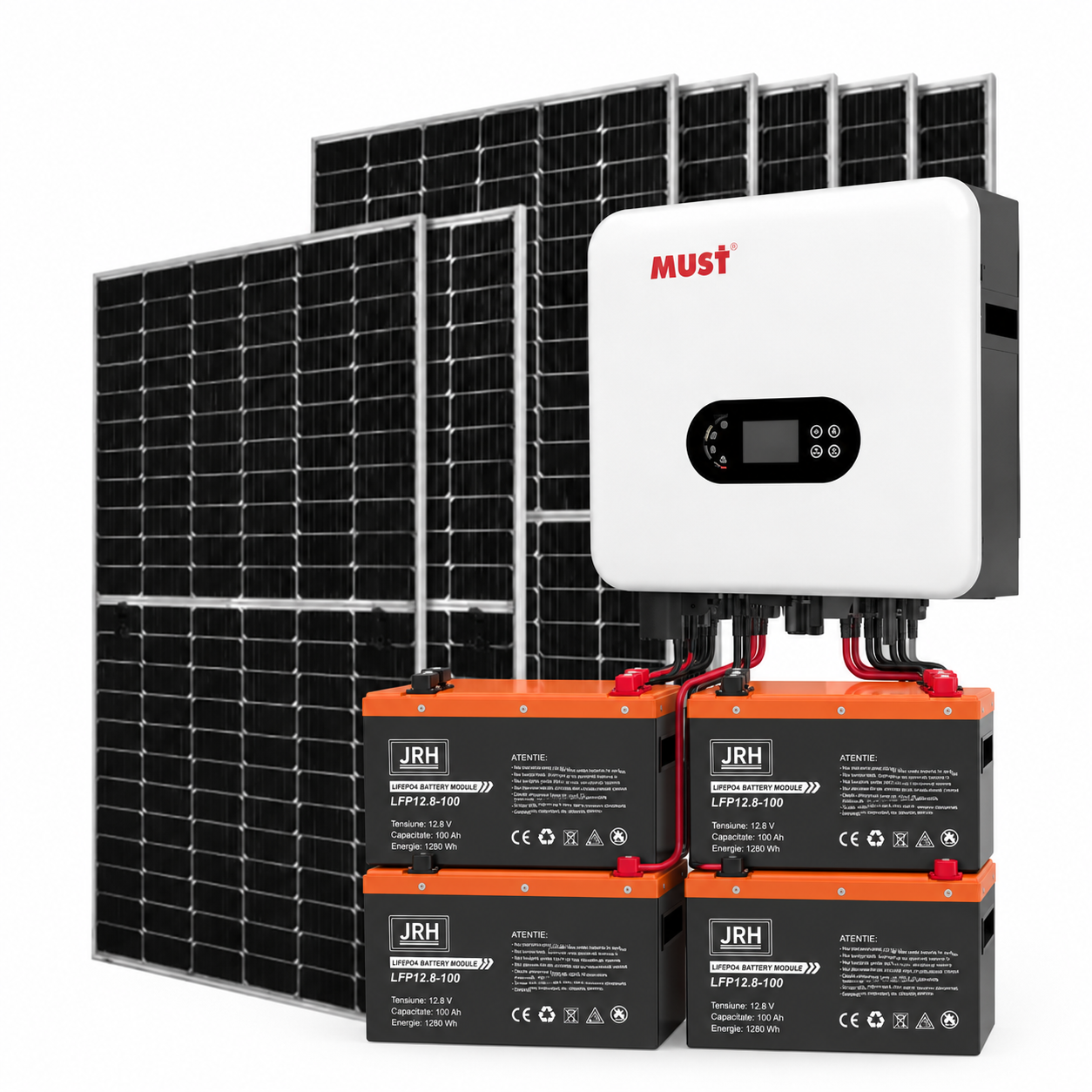 Pachet fotovoltaic solar 6Kw autorizat anre 10 panouri 550w, invertor 6kw hybrid, acmulator 5kw