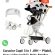 Carucior Copii 3 în 1 JRH – Pliabil, Ușor și Reversibil | Baby Stroller cu Ham 5 Puncte și Copertină Reglabilă
