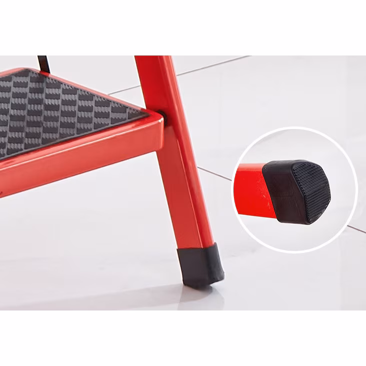 Scară Metalică Pliabilă JRH, 4 Trepte Antiderapante, Roșie - imagine 6