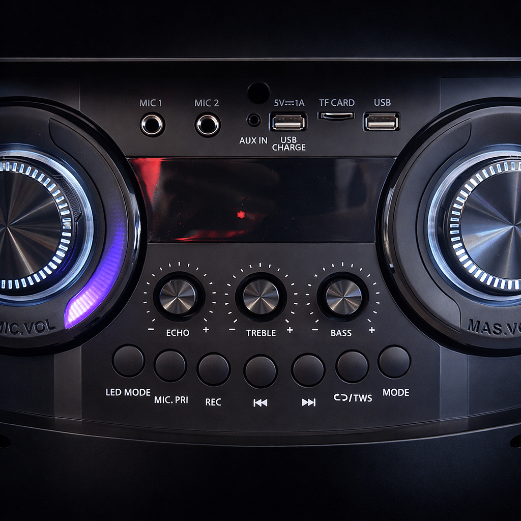 Boxă Portabilă JRH Bluetooth 3 × 12inch , 2 microphone wireless - imagine 2