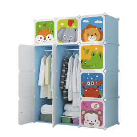 Dulap Modular Copii, 12 Usi, albastru