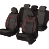 Set huse scaune auto , cu insertii de piele ecologica, universala