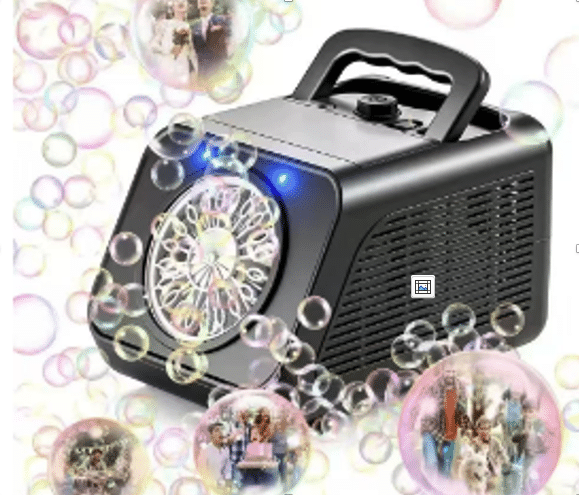 Masina automata de facut baloane de sapun, lumini led, 1 ventilator, 2 viteze, 15000+/min - imagine 6