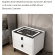 Noptiera inteligenta cu incarcare wireless, lumini LED reglabile, difuzore Bluetooth, 2 sertare de depozitare, alb