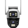 Cameră Supraveghere IP Wi-Fi 4MP Duală, 2 Antene, Zoom, Full Color Night Vision, Comunicare Intercom