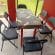 set 6 scaune pliante negru plaibile