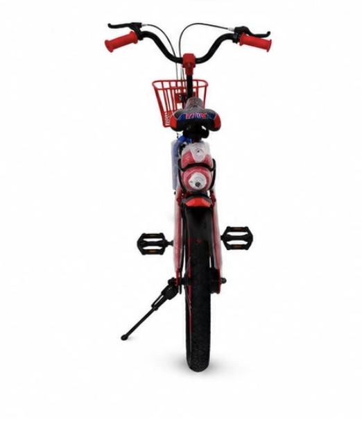 Bicicletă Copii 20 Inch Roșu-Albastru cu Coș Frontal, Bidon Apă, Detașabile și Frâne Față-Spate, Cadru Oțel - imagine 3